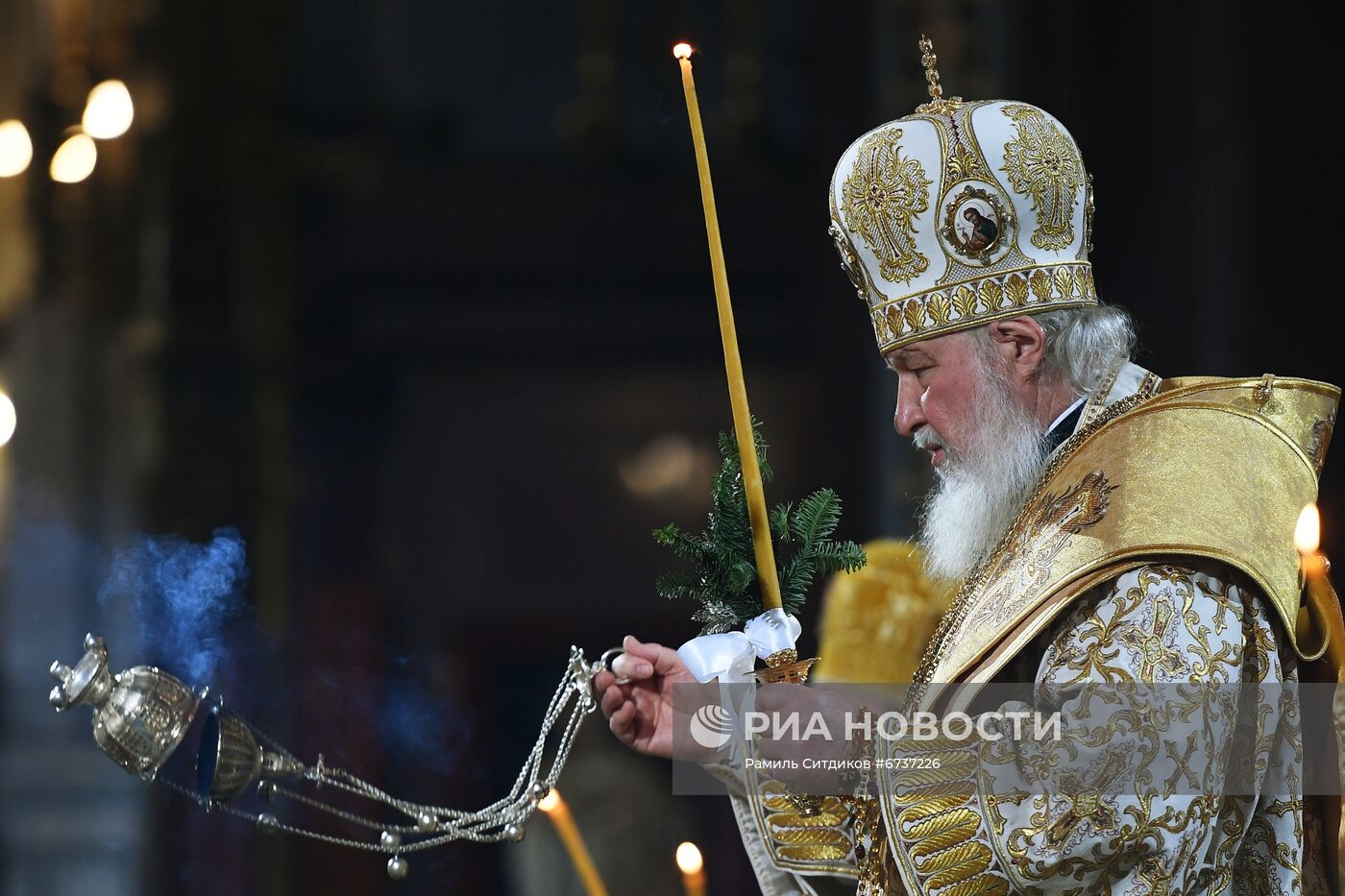 Празднование Рождества Христова в Москве 