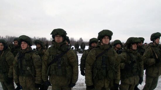 Отправка российской части миротворческого контингента в Казахстан