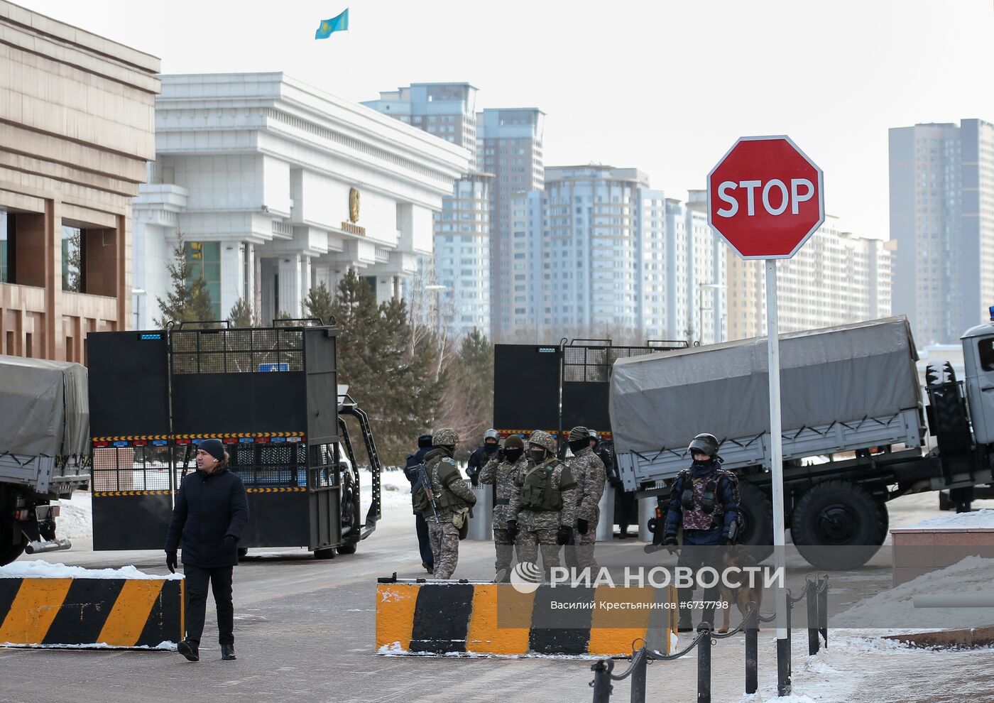 Ситуация в городах Казахстана во время ЧП