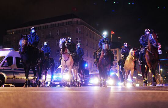 Акция против "антиковидных" мер в Гамбурге