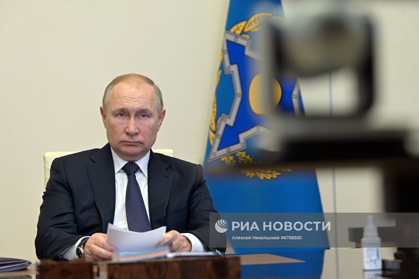 Президент РФ В. Путин принял участие во внеочередном заседании Совета коллективной безопасности ОДКБ