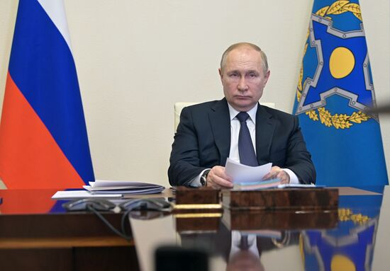 Президент РФ В. Путин принял участие во внеочередном заседании Совета коллективной безопасности ОДКБ