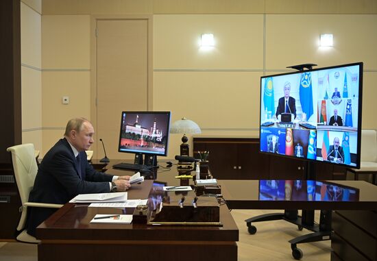 Президент РФ В. Путин принял участие во внеочередном заседании Совета коллективной безопасности ОДКБ