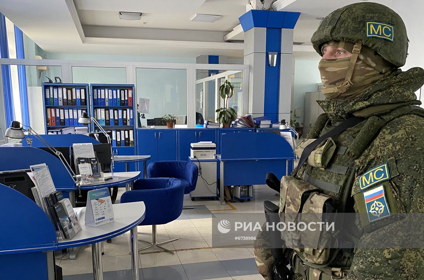 Работа миротворцев ОДКБ в Казахстане