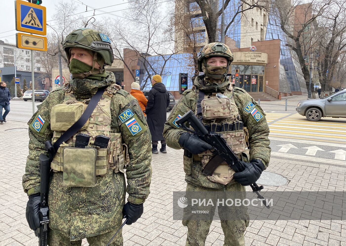 Работа миротворцев ОДКБ в Казахстане