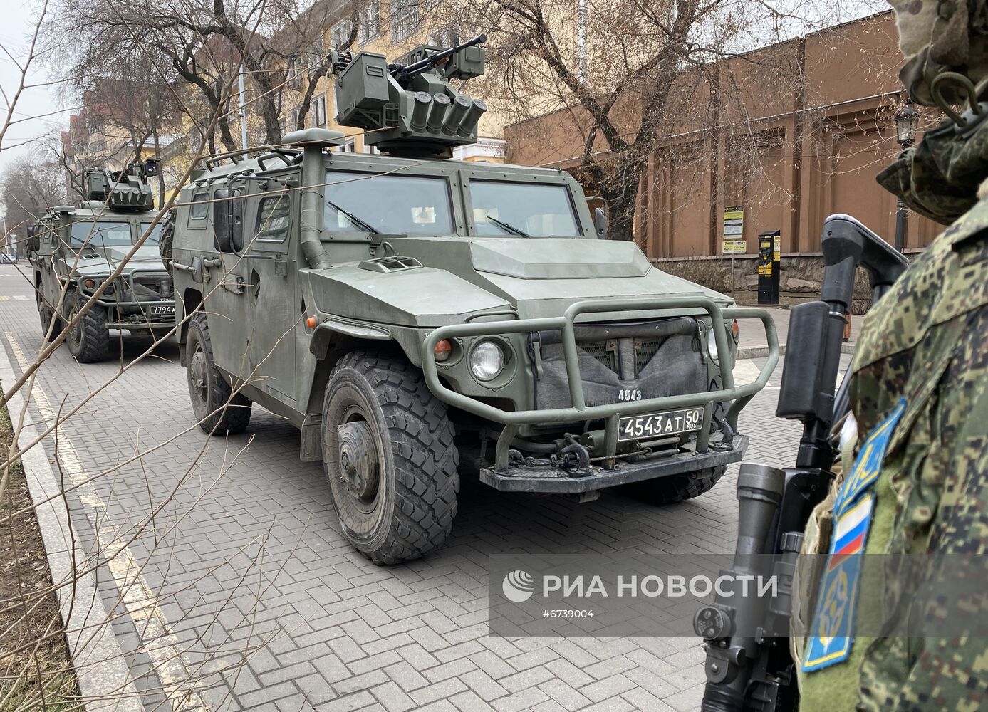Работа миротворцев ОДКБ в Казахстане