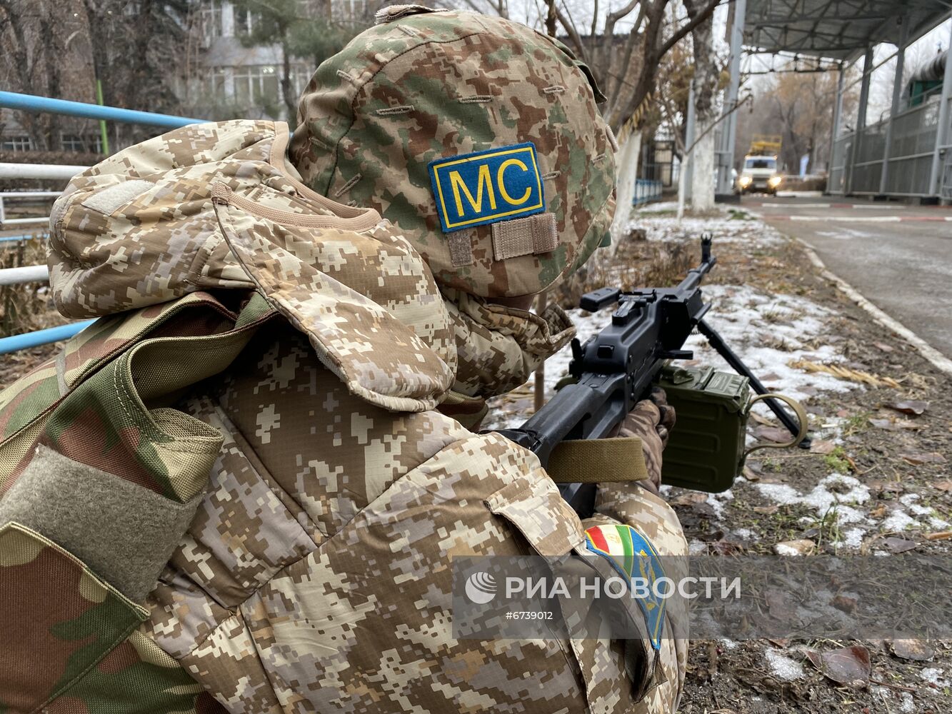 Работа миротворцев ОДКБ в Казахстане