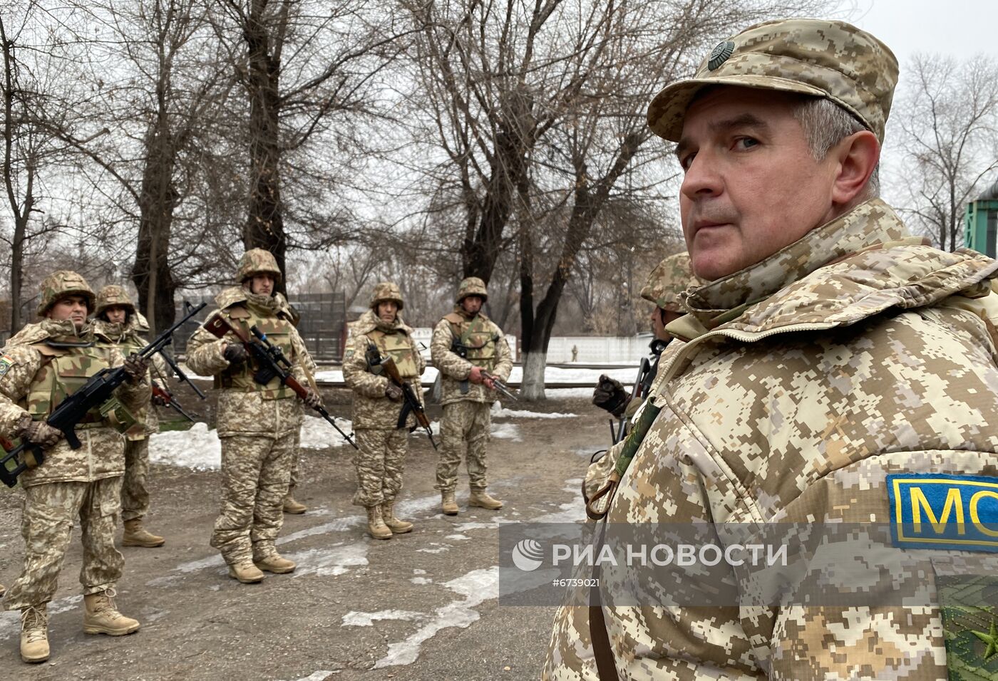 Работа миротворцев ОДКБ в Казахстане