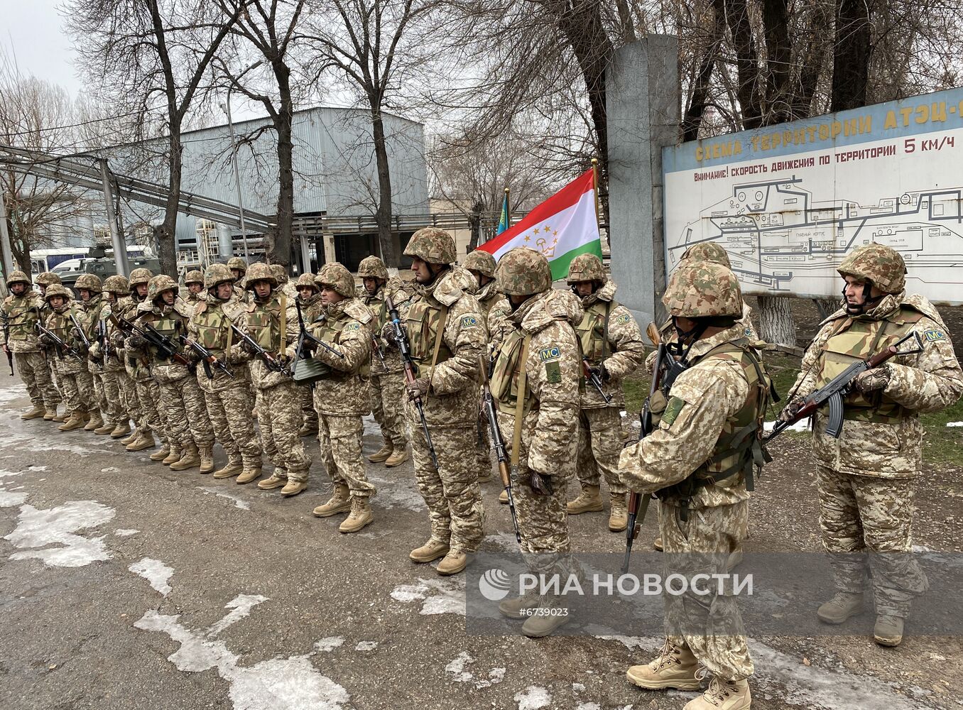 Работа миротворцев ОДКБ в Казахстане