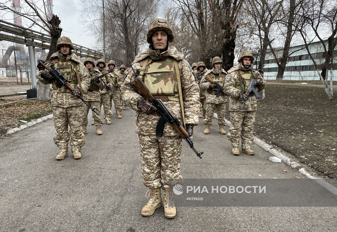 Работа миротворцев ОДКБ в Казахстане