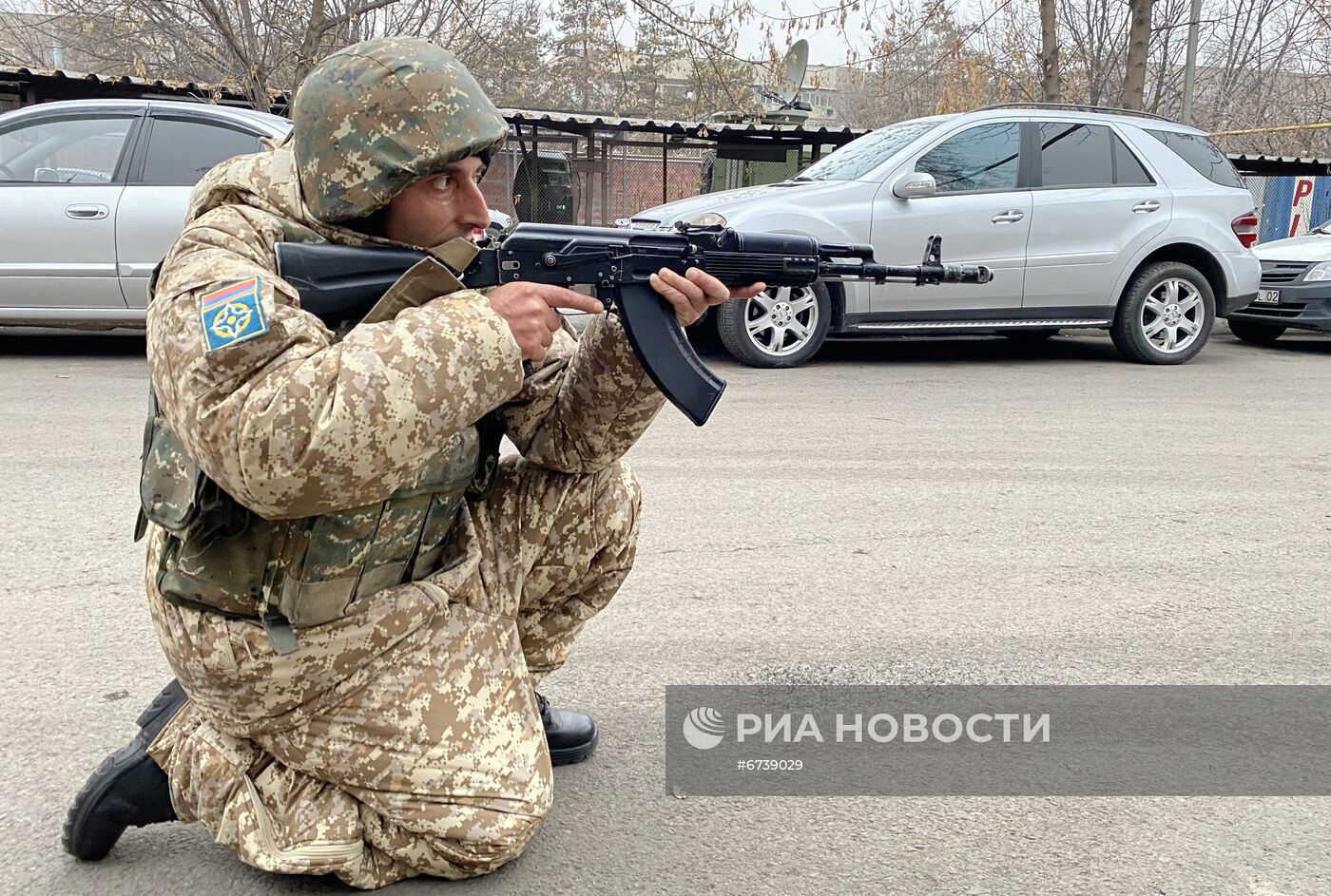  Работа миротворцев ОДКБ в Казахстане