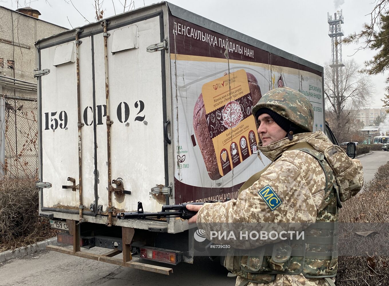 Работа миротворцев ОДКБ в Казахстане