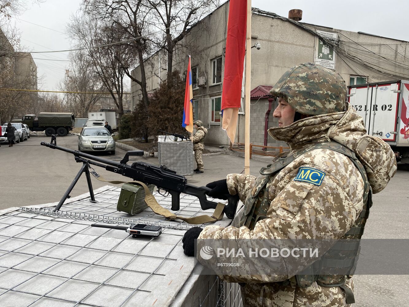 Работа миротворцев ОДКБ в Казахстане
