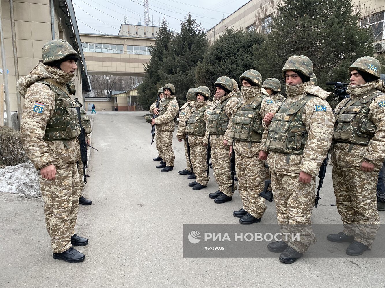 Работа миротворцев ОДКБ в Казахстане