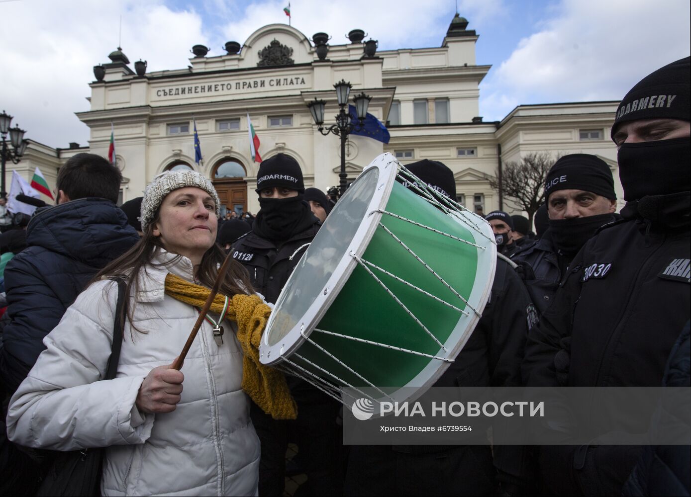 Протесты против сертификатов здоровья в Софии