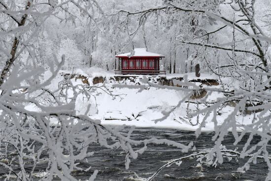 Зима на берегах реки Вуоксы