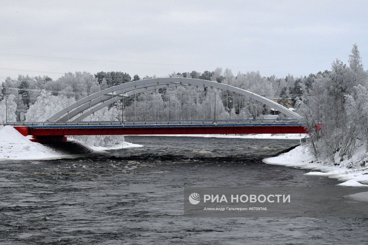 Зима на берегах реки Вуоксы