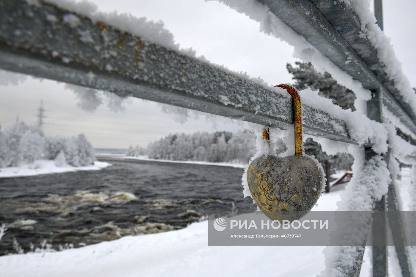 Зима на берегах реки Вуоксы