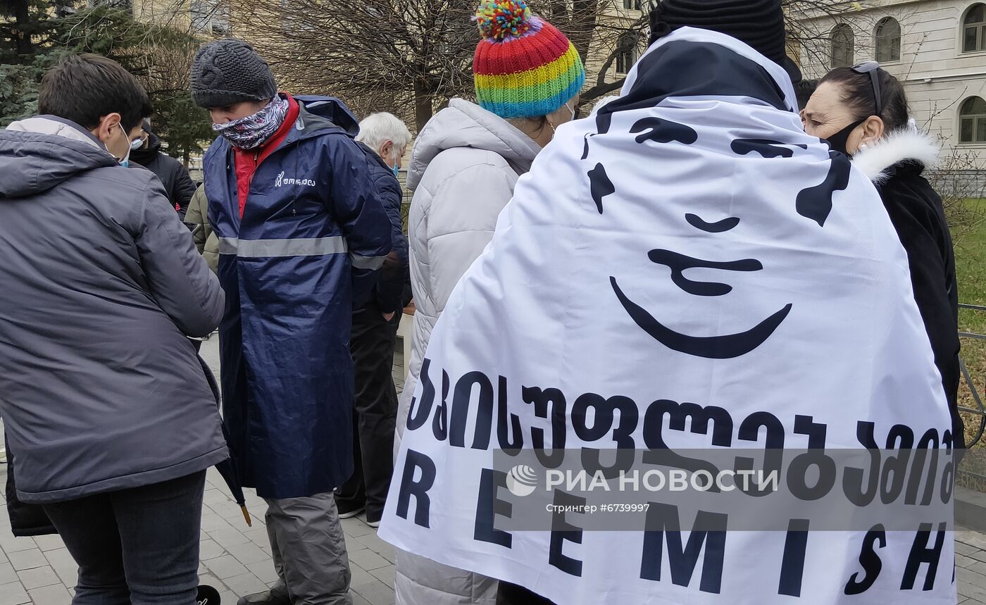 Акция сторонников экс-президента Грузии М. Саакашвили