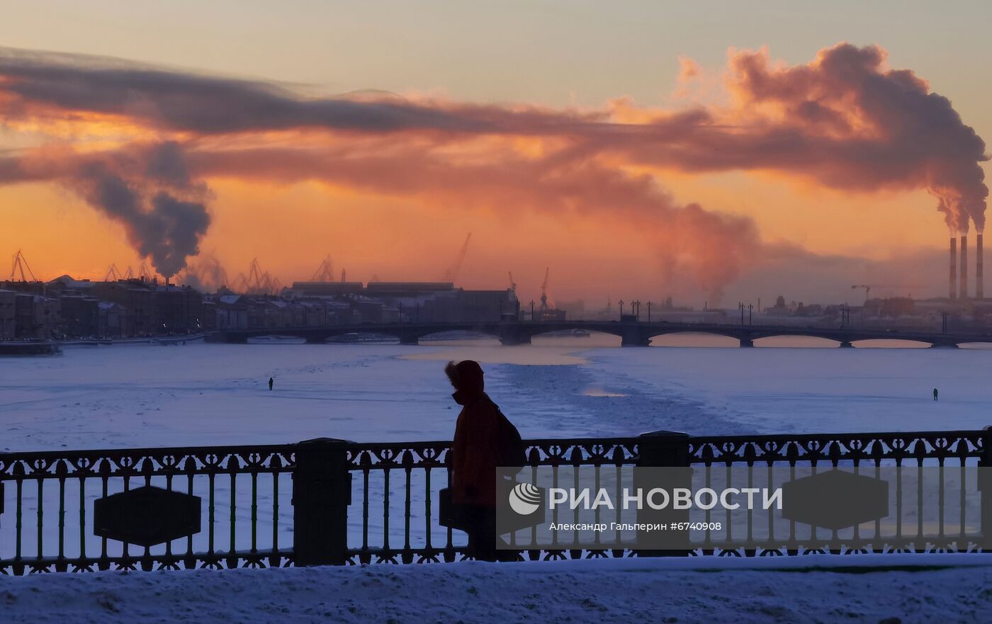 Холодная погода в Санкт-Петербурге