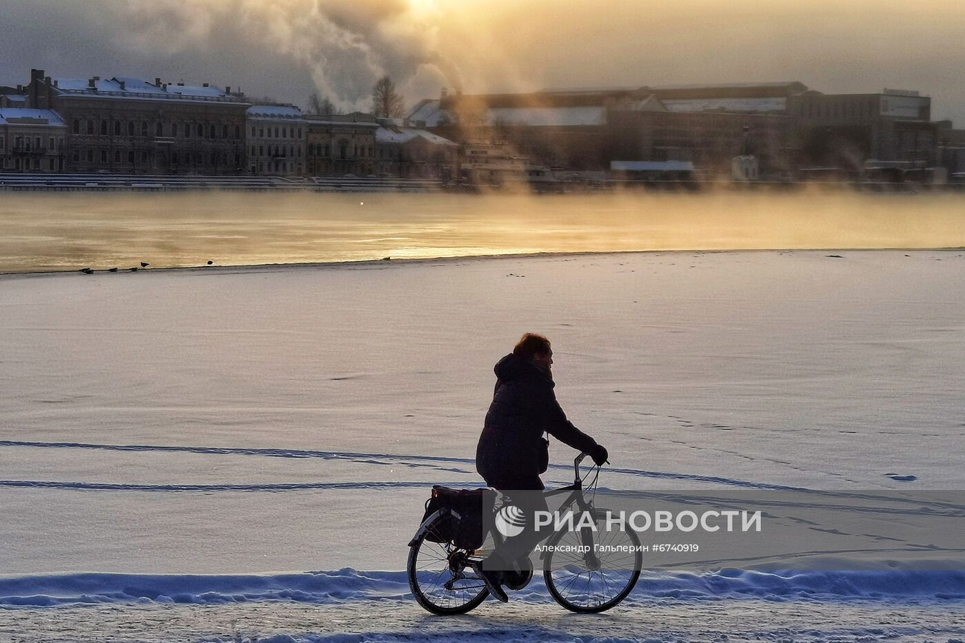 Холодная погода в Санкт-Петербурге