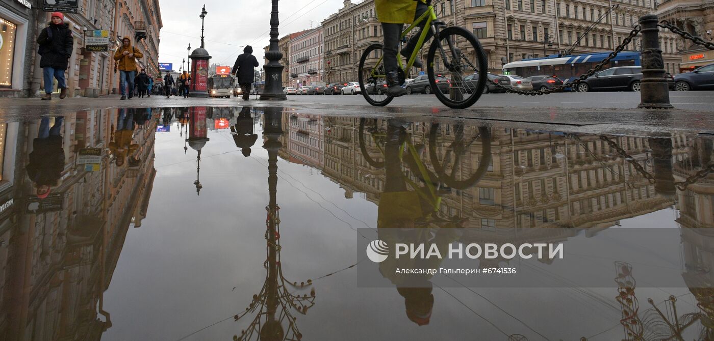 Зимняя оттепель в Санкт-Петербурге