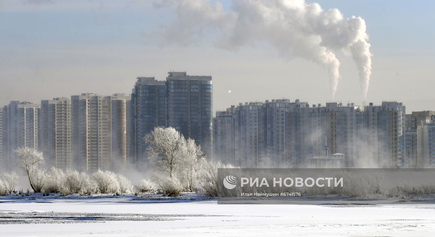 Морозы в Красноярске