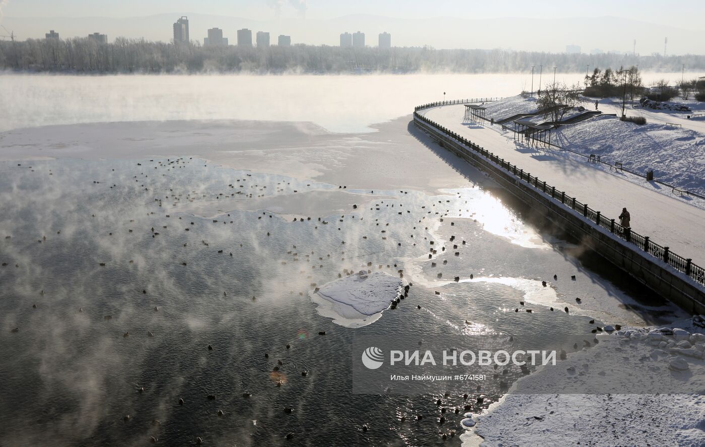 Морозы в Красноярске