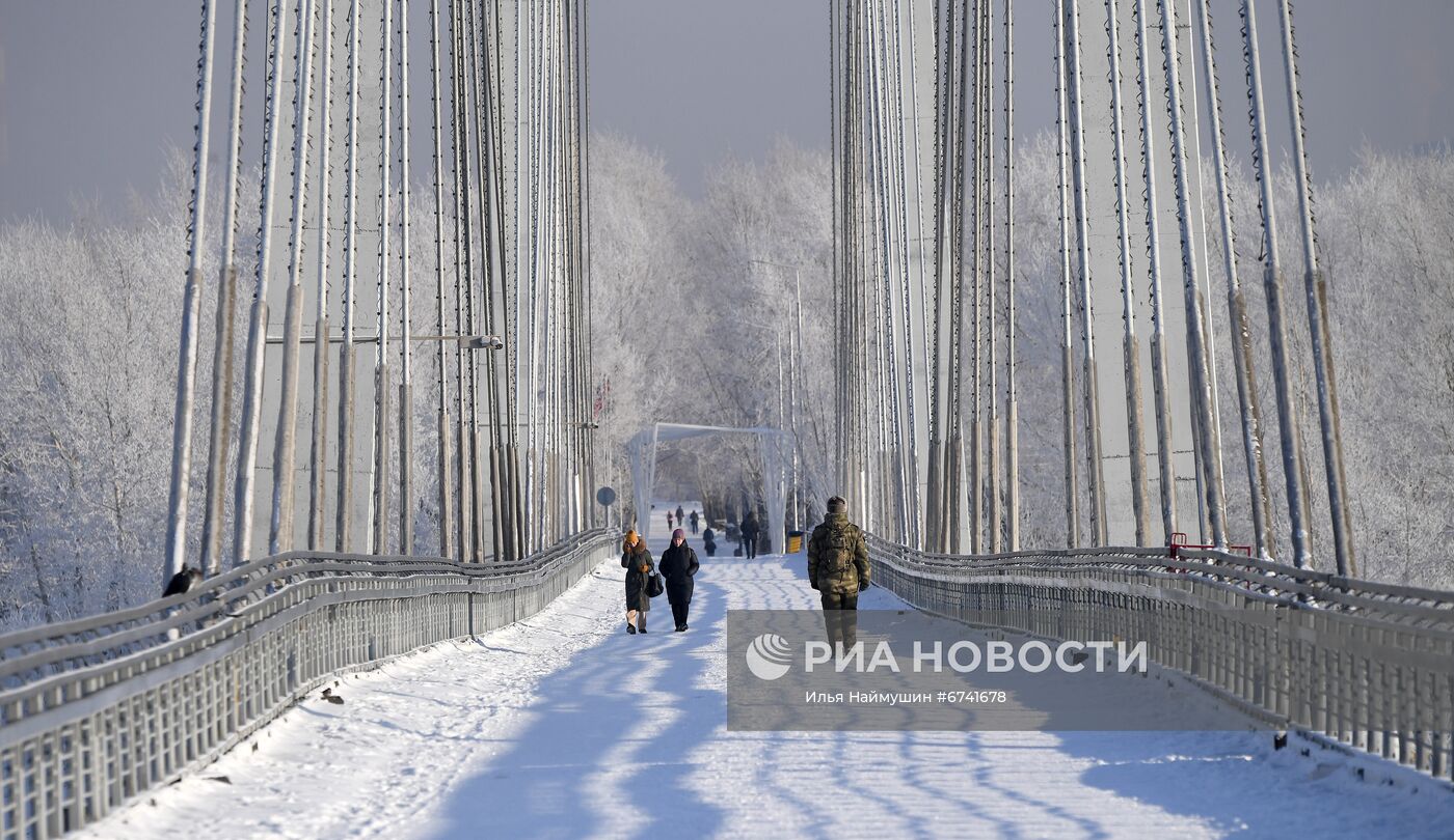 Морозы в Красноярске