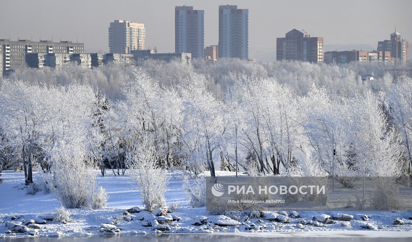 Морозы в Красноярске