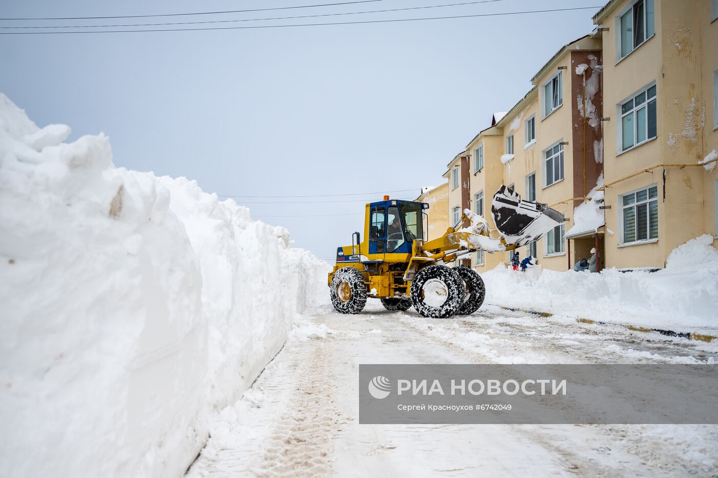 Последствия снежного циклона в Южно-Сахалинске