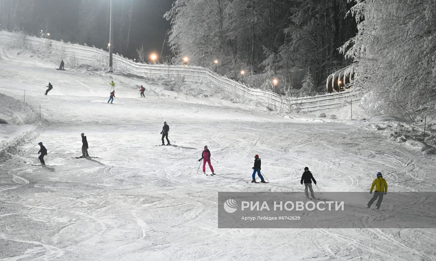 Вечерние катания на Альпике в Красной Поляне