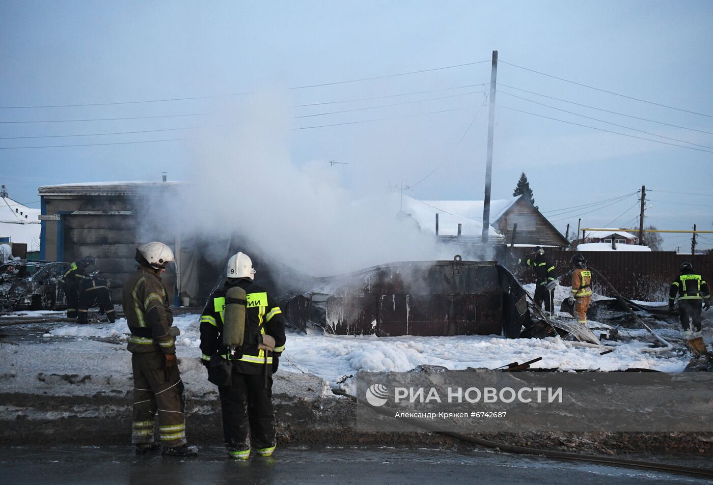 Цистерна с бензином сгорела в Новосибирске