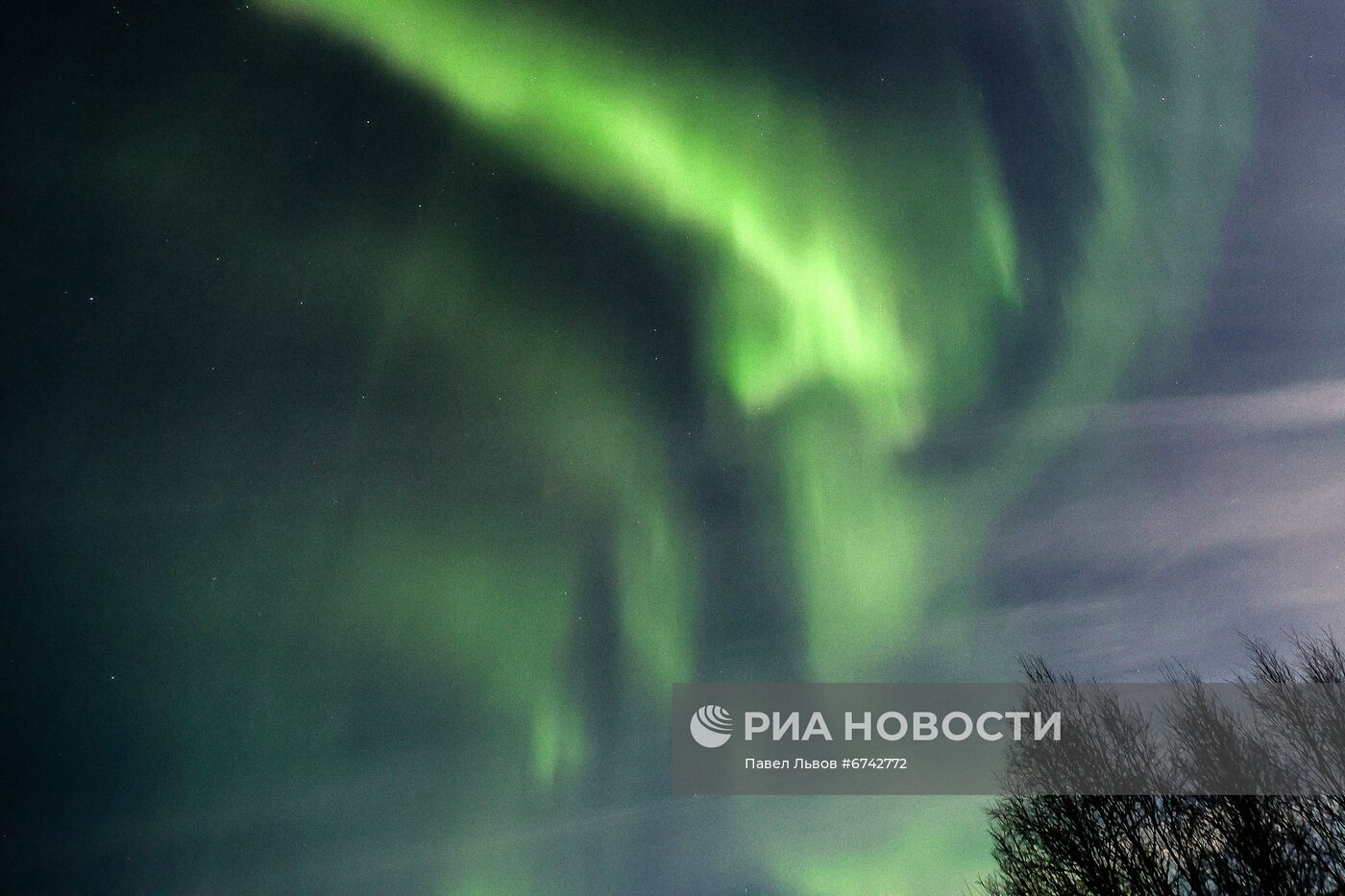 Северное сияние в Мурманской области