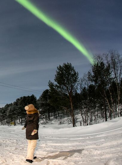 Северное сияние в Мурманской области