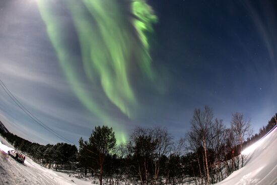 Северное сияние в Мурманской области