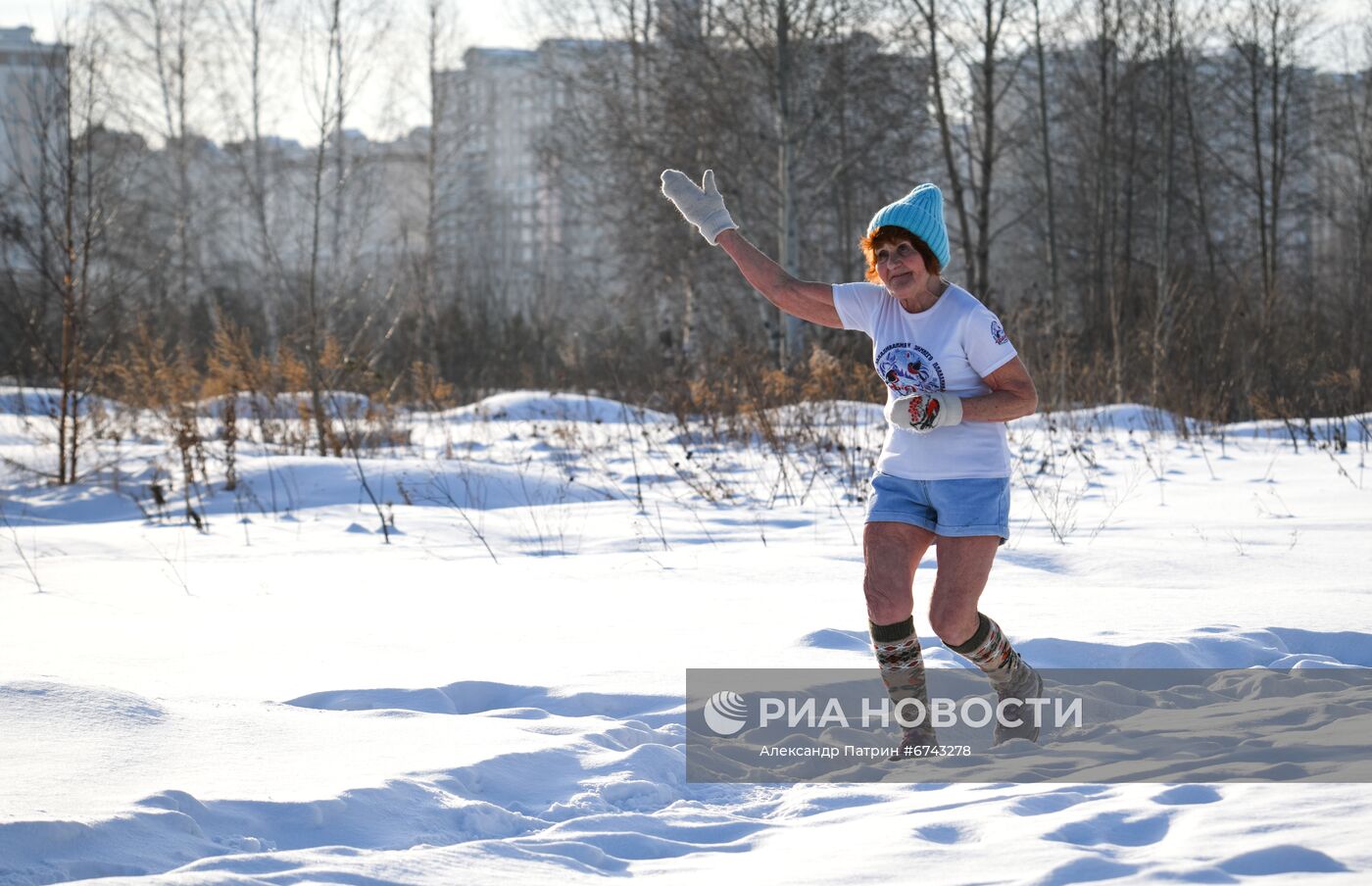 Зарядка клуба моржей в Кемерове