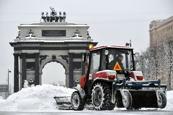 Снегопад в Москве