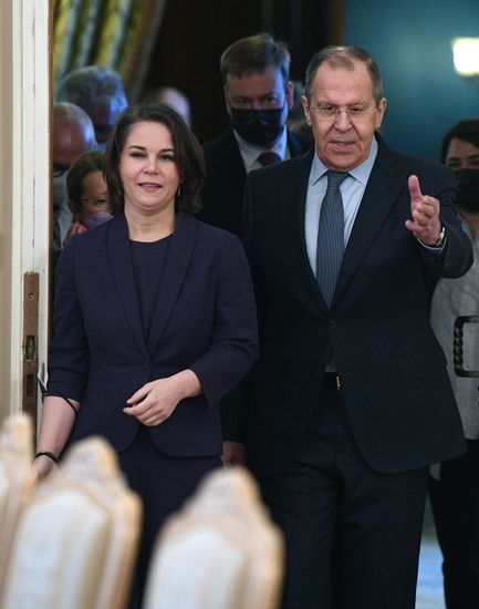 Встреча глав МИД РФ и ФРГ С. Лаврова и А. Бербок