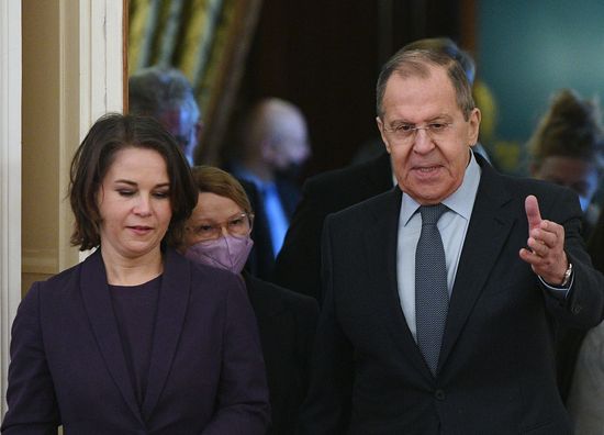Встреча глав МИД РФ и ФРГ С. Лаврова и А. Бербок