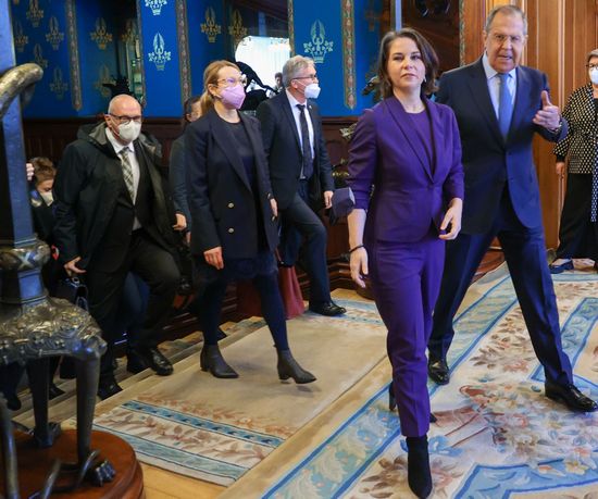 Встреча глав МИД РФ и ФРГ С. Лаврова и А. Бербок