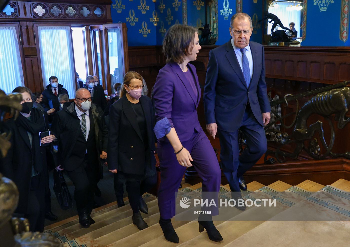 Встреча глав МИД РФ и ФРГ С. Лаврова и А. Бербок