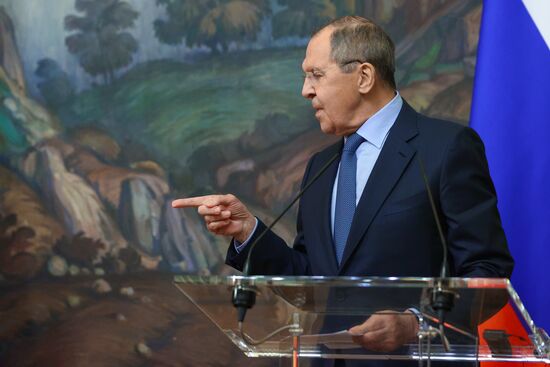 Встреча глав МИД РФ и ФРГ С. Лаврова и А. Бербок