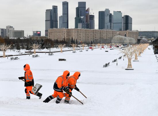 Снегопад в Москве