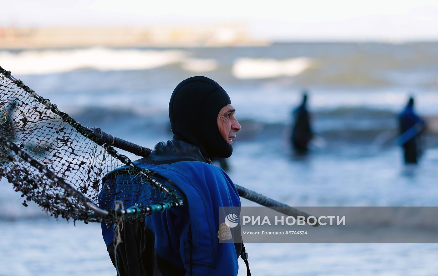 Сбор янтаря на побережье Балтийского моря