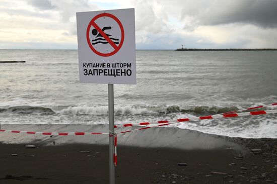 Шторм в Сочи