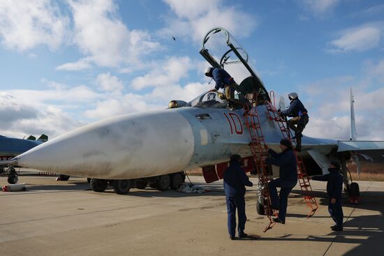 Летно-тактические учения в преддверии Дня авиации ПВО в Краснодарском крае