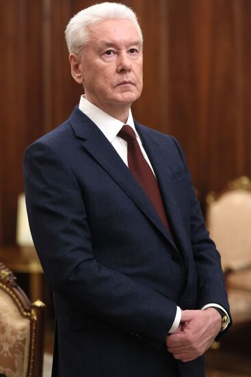 Встреча президента РФ В. Путина с мэром Москвы С. Собяниным