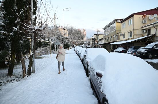 Снег в Сочи