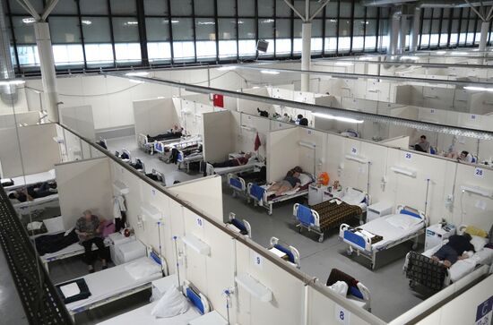 Госпиталь "Ленэкспо" для пациентов с Covid-19 в Санкт-Петербурге